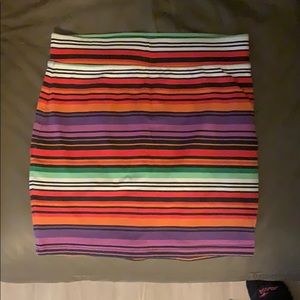 Multi color tight mini skirt